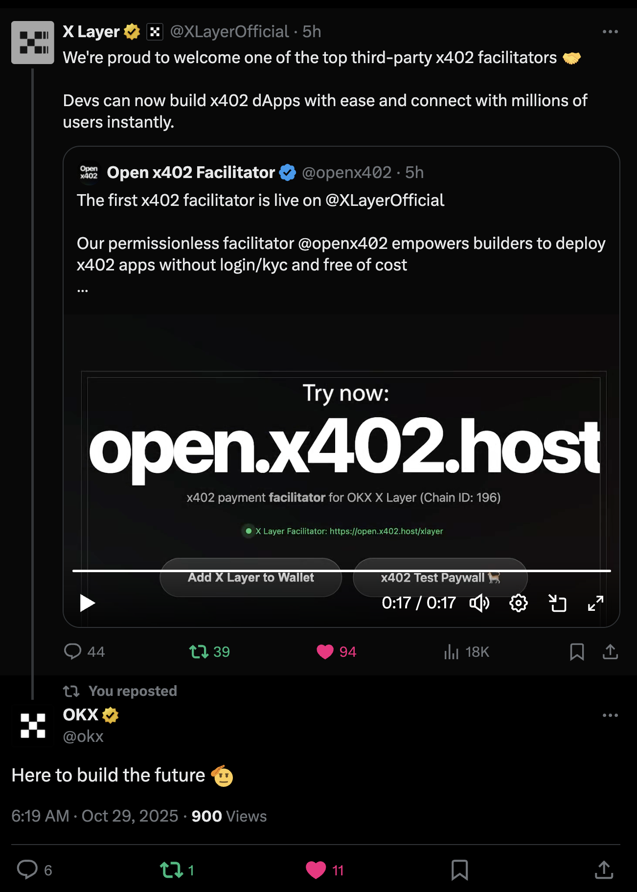 X Layer and OpenX402 Partnership Announcement